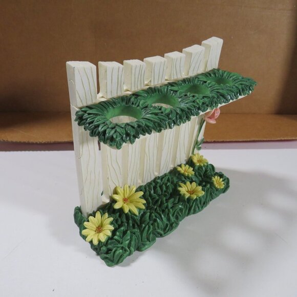 Kohl's Laura Ashley Fence Floral Garden Daisies Toothbrush Holder (pen holder) - Picture 4 of 12